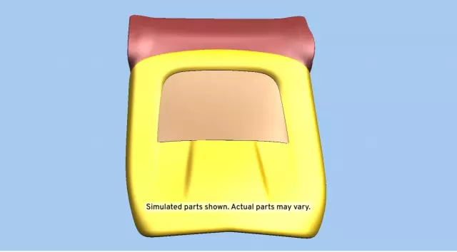 Jet Black Driver Seat Back Cushion Finish Panel