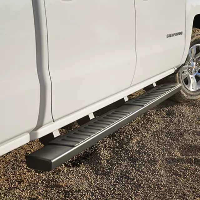 Crew Cab 6-Inch Rectangular Assist Steps in Black