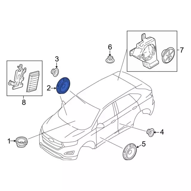 KT4Z-18808-B - Speaker 2019-2024 Ford Edge | Ford Parts Direct