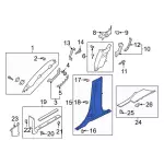 Upper Center Pillar Trim