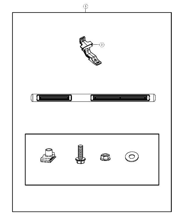20132014 Jeep Grand Cherokee Step Nerf Bar Mount Kit 68088054AB