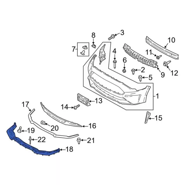 JR3Z-17D957-CA - Valance Panel 2018-2023 Ford Mustang | Ford Parts