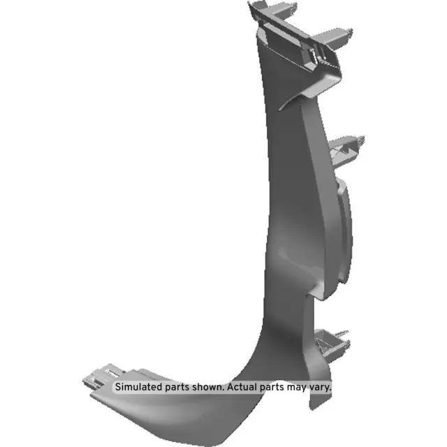 Black Passenger Side Body Lock Pillar Garnish Molding