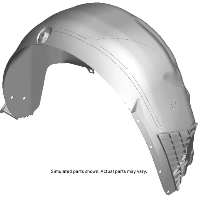 Rear Driver Side Wheelhouse Liner with Deflector