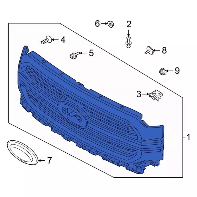 FM＆FH ML3Z8200KA F-150 OEM Genuine Ford Brushed Aluminum Grill Grille