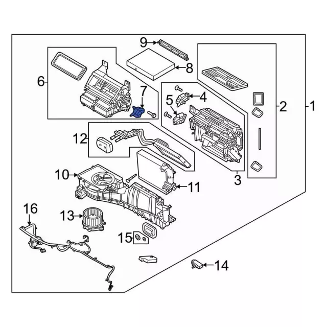 HVAC Floor Mode Door Actuator