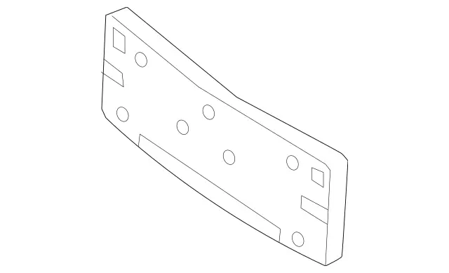 206-885-09-00 - License Plate Holder 1956-2026 Mercedes-Benz