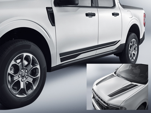 Sport Stripes - 4Pc - Matte Black