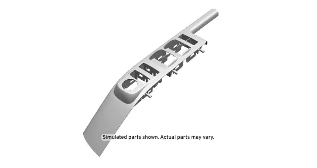 Black Carbon Metallic Driver Side Front Door Switch Bezel