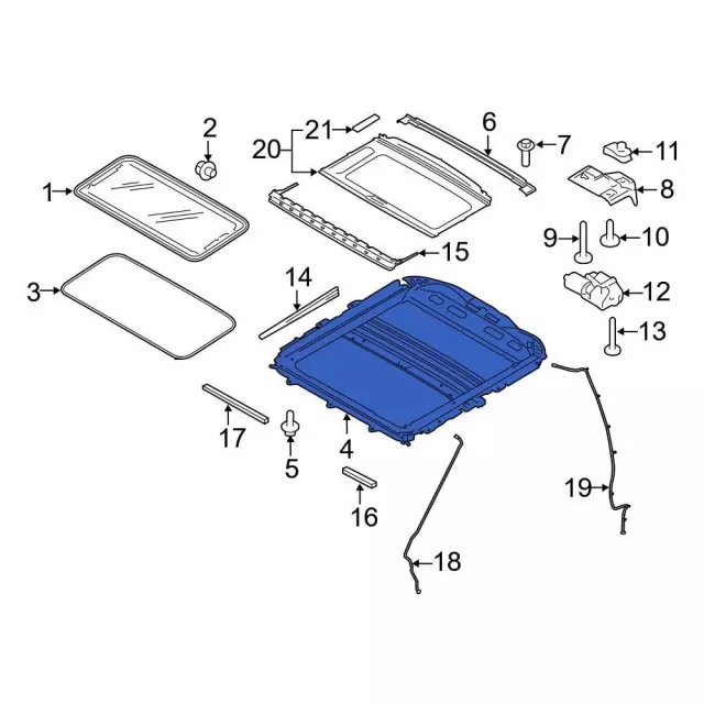 FL3Z-18502C22-B - Sunroof Frame 2015-2022 Ford | Ford Parts Direct