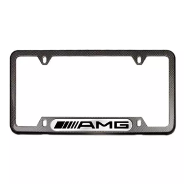 thumbnail image 2 of KA Laser Engraved Mercedes License Plate Frame – T304 Stainless Steel – Matte Black – USA Made 2 of 2