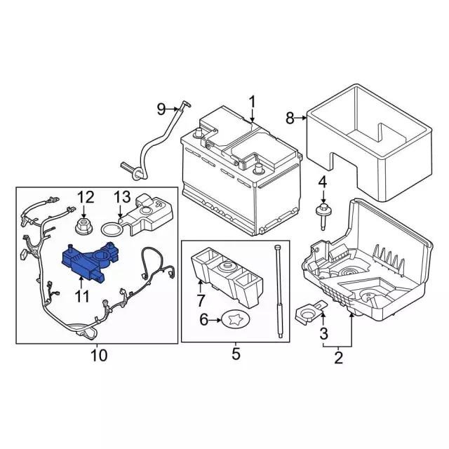 Genuine Ford Battery Cable Terminal End ML3Z-10C679-B
