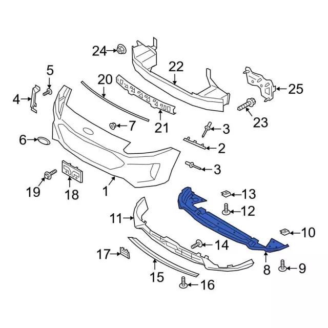 LJ6Z-8310-AB - Deflector - 2020-2025 Ford Escape | Eastgate Ford Parts