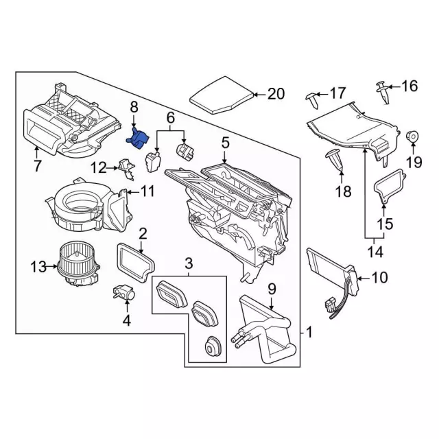 av6z18731b - Ford HVAC Air Inlet Door Actuator | Levittown Ford Parts