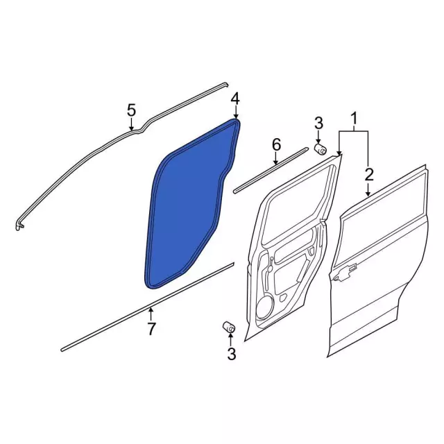 2014-2023 Ford Transit Connect - Body Weather-Strip