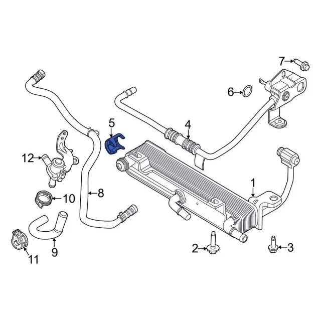 JL1Z-7Z465-A - Transmission Oil Cooler Line Clamp - 2020-2025 Ford