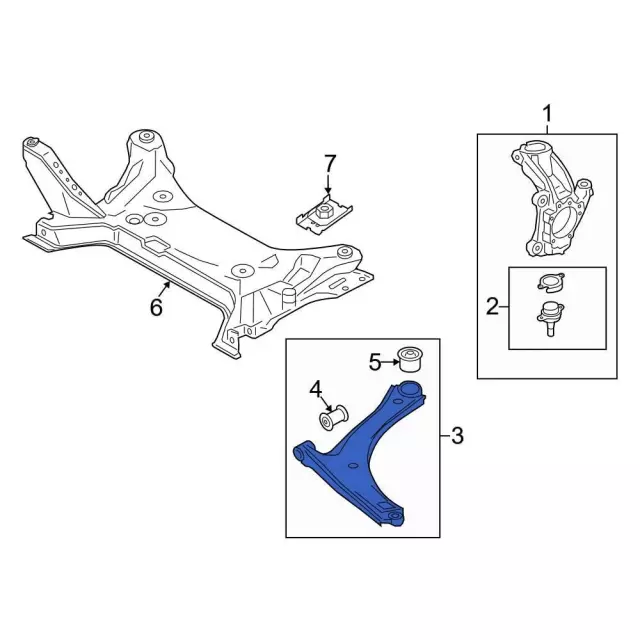 Sold 2019 Subaru WRX Front Passenger Lower Control Arm 20202VA000