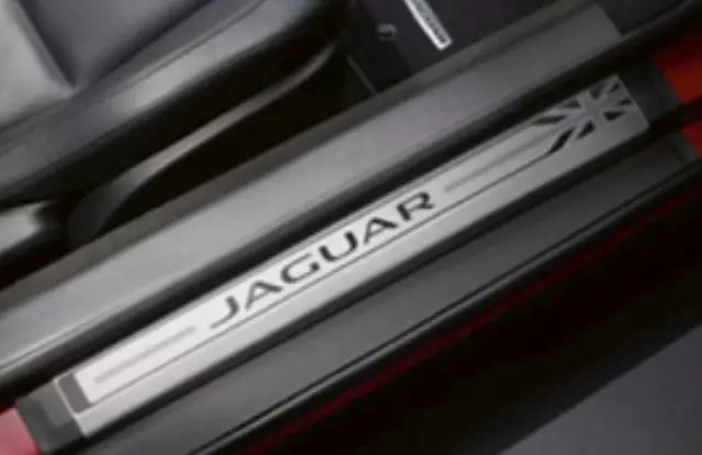 2016-2019 Jaguar XF Sill Tread Plates - Union Jack
