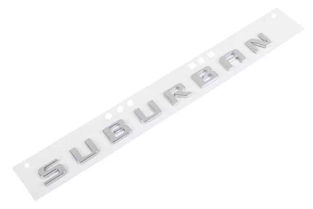 Bright Chrome Suburban Name Plate
