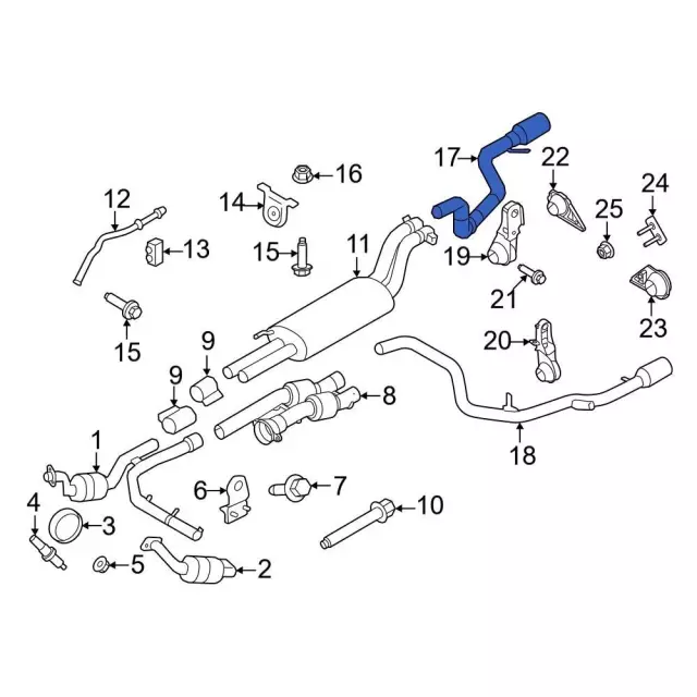 ML3Z-5202-L - Tail Pipe Extension - 2021-2025 Ford F-150