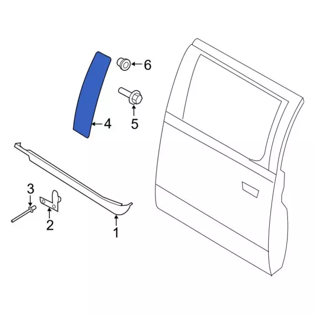 FL3Z-1520555-SG - Molding Door Outside Ford Parts Direct