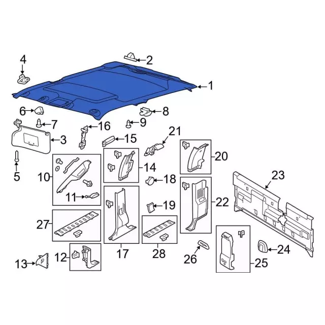 ふくページ Headliner BC3Z-2651944-FE | FordPartsOnSale.com