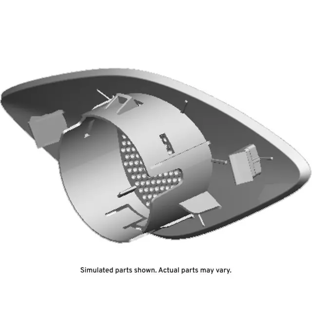 Very Light Ash Gray Windshield Driver Side Garnish Molding Speaker Grille