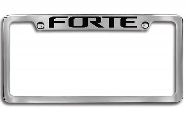 License Plate Frame - Upper Logo - Chrome