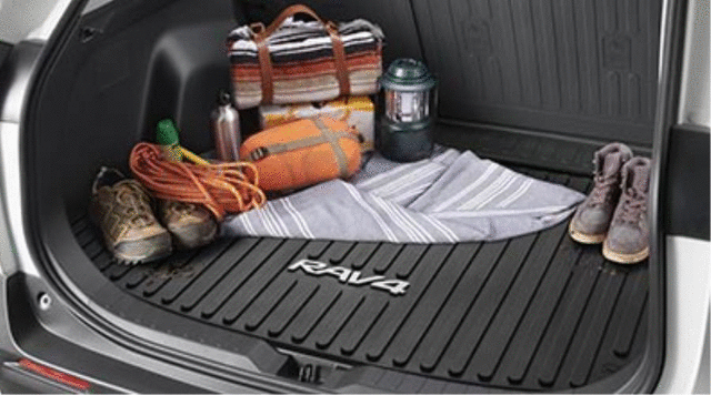 thumbnail interactive-video image 1 of Genuine Toyota Rav4 Cargo Tray Mat – Black Rubber – PT908-42135 – OEM New 1 of 5