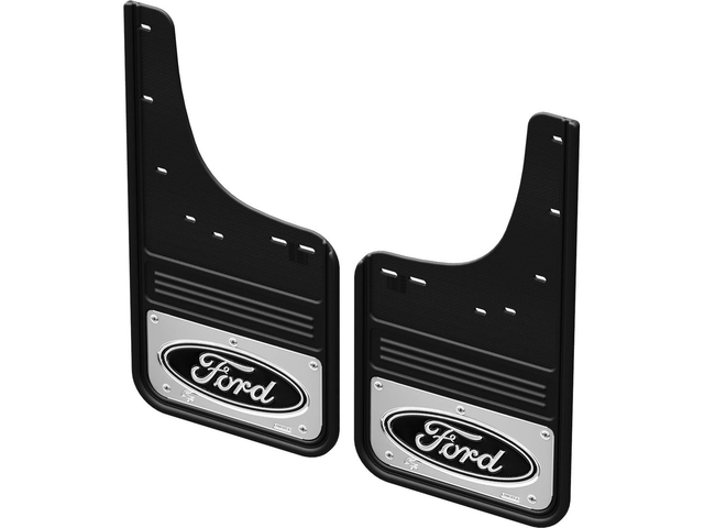 Rear Pair Splash Guards With Black Ford Oval