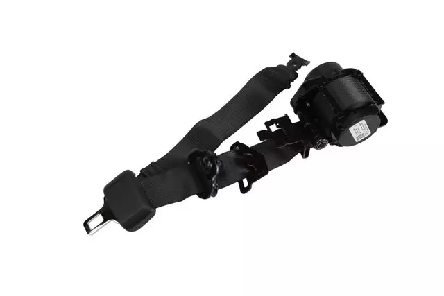 Black Passenger Seat Belt with Retractor and Pre-Tensioner