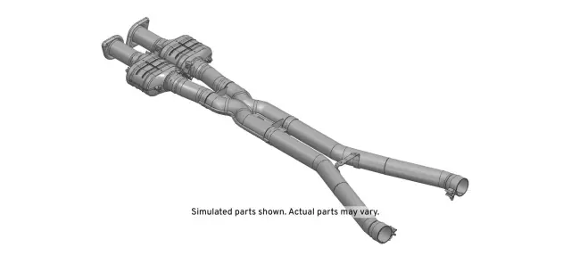 Exhaust Pipe with 3-Way Catalytic Converter, Shield, Flange, and Bolts