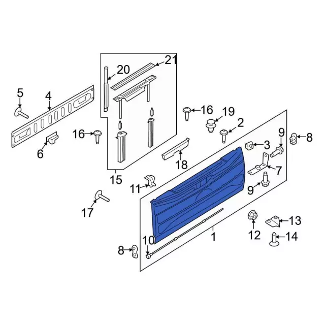 jl3z9940700d - Ford Tail Gate | Levittown Ford Parts