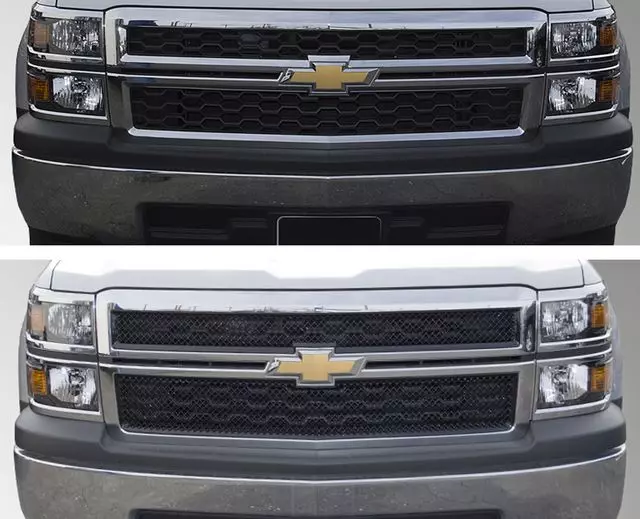 20142015 Chevrolet Silverado 1500 Gloss Black Patented Grille Overlay