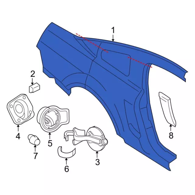 5R3Z-6327841-AA - Quarter Panel - 2005-2009 Ford Mustang