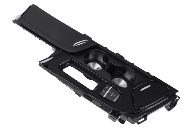 Jet Black Front Floor Console Cup Holder Plate