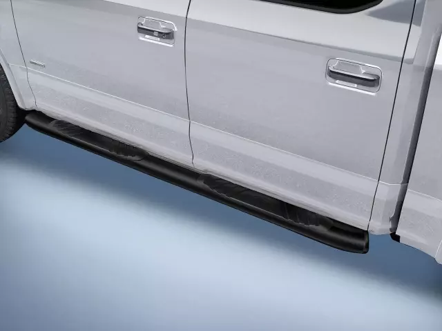 FL3Z-16450-FB - 5-Inch Step Bars - Black Aluminum - Supercrew