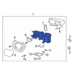 RH Passenger Side Rear View Outer Mirror Assembly