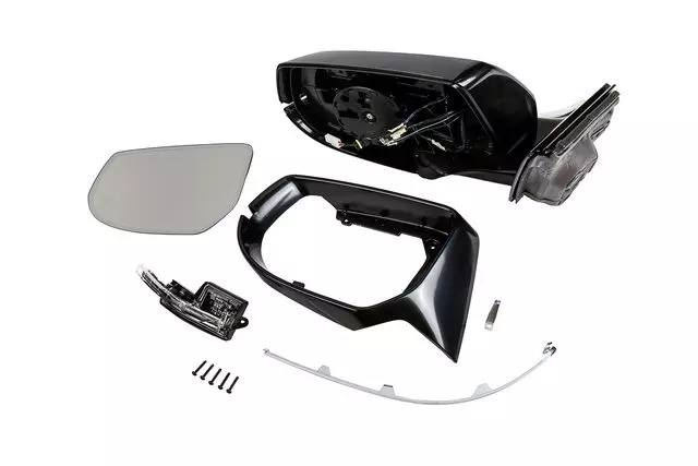 Driver Side Door Mirror Kit with Molding, Cover, Bezel, and Bolts