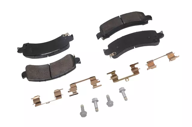 Rear Disc Brake Pad Set with Clips and Bolts