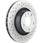 Brembo ceramic brake pad and Xtra PVT drilled brake disc kit