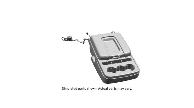 Dark Ash Gray Front Center Seat Armrest