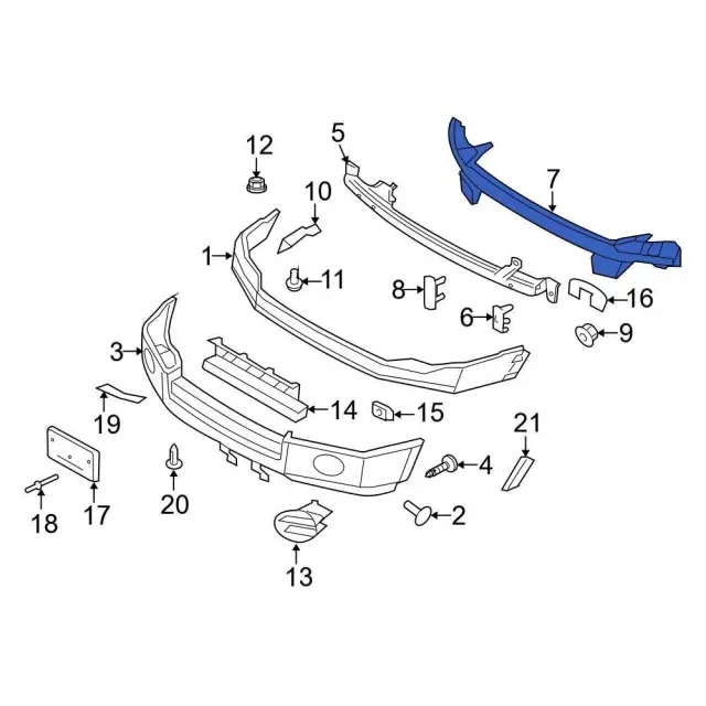2007-2014 Ford Expedition Bumper Impact Absorber CL1Z-17C882-A