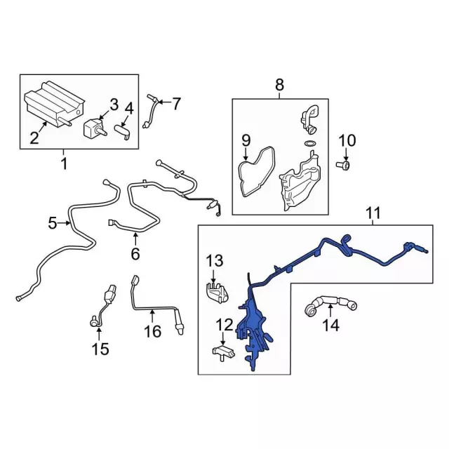 F2GZ-9S468-A - Evaporative Emissions System Lines 2013-2020 Ford