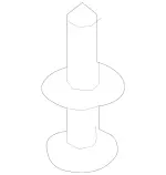 Trunk Side Trim Rivet