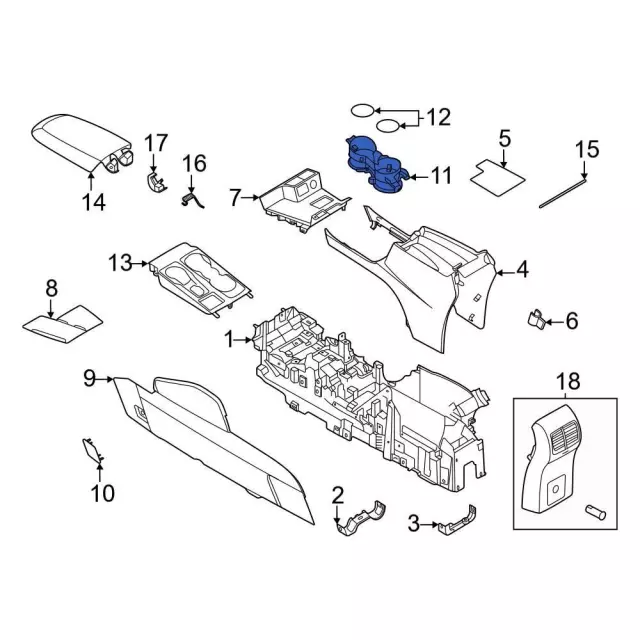 2020-2025 Ford Escape Cup Holder LJ6Z-7813562-GA | OEM Parts Online