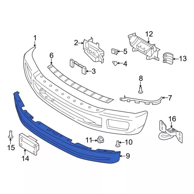 HC3Z-17626-AE 17 thru 19 Super Duty F-250 F-350 F-450 F-550 Lower