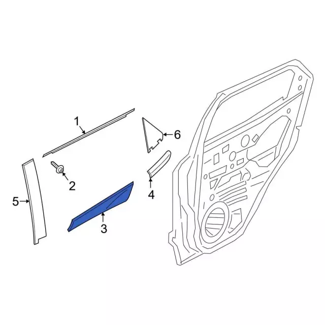 2018-2022 Ford EcoSport Side Molding CN1Z-9920878-DA | OEM Parts