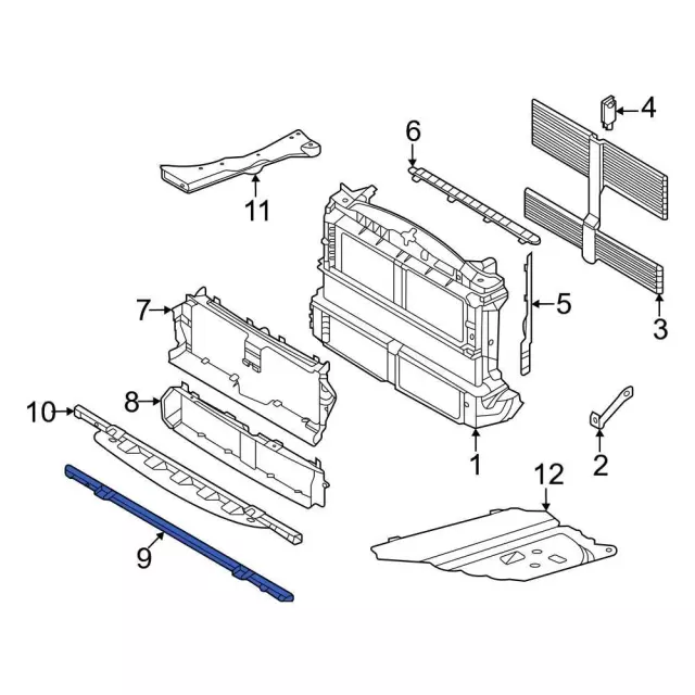 NZ6Z-70110L76-A - Radiator Support Tie Bar 2022-2026 Ford Maverick