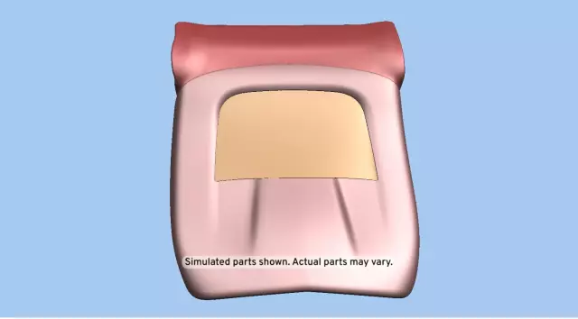 Light Platinum Passenger Seat Back Cushion Finish Panel